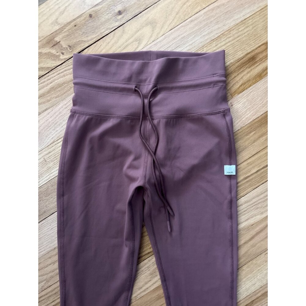 Vuori Womens XS High-Waisted Drawstring Leggings, new with tags, brown/plum - Picture 3 of 7